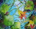 Fiber Art-nasturtium 3