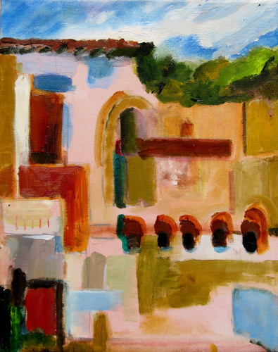 Painting-Cityscape-The City, Italy