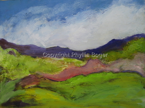 Painting-Landscape-purple streak