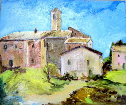Painting-Cityscape-Near Montone
