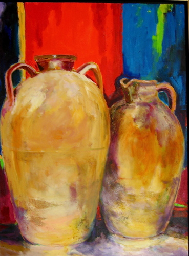Painting-Expressionist-Tuscan jars