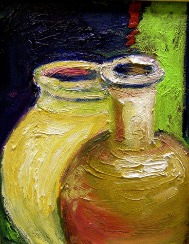 Painting-Still Life-tuscan jars