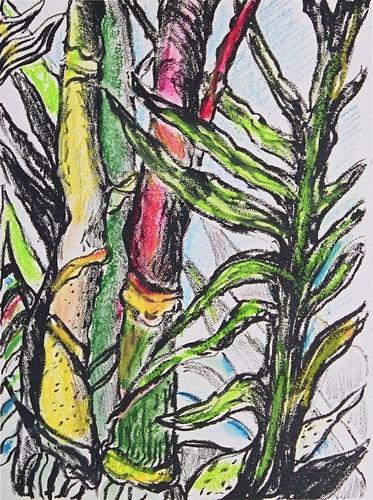 Print Making-Landscape-lipstick plams