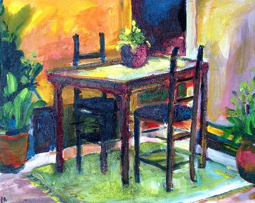 Painting-tuscan table