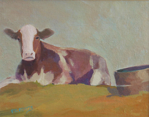 Painting-Acrylic-Cow At Westport Winery