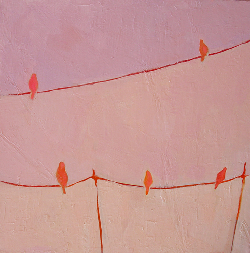 Painting-Acrylic-Birds On A Wire ll
