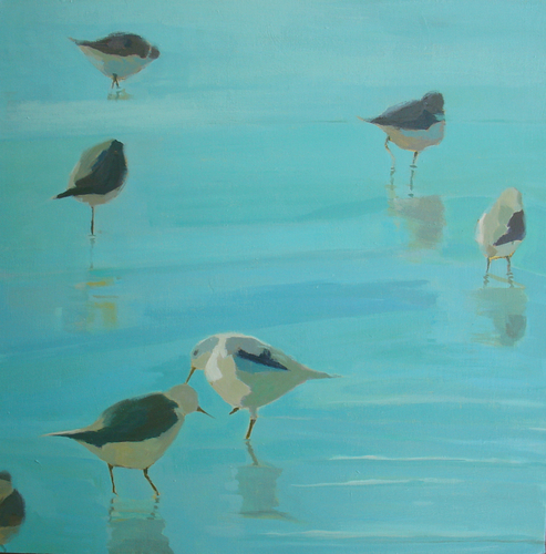Painting-Acrylic-Birds By The Waters Edge - SOLD