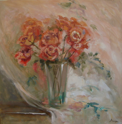 Painting-Floral-Rose Happy