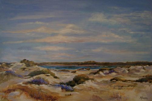 Painting-Landscape-Lupine in the Dunes