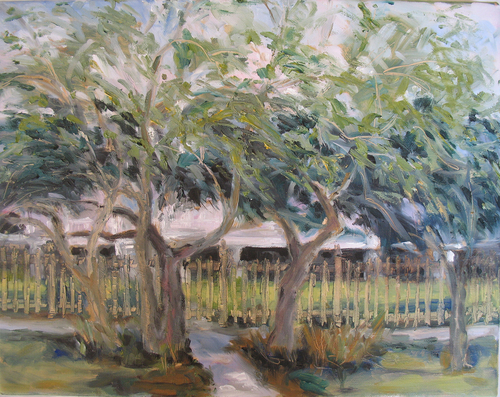 Painting-Plein Air-Tamarind Trees at Emery's House