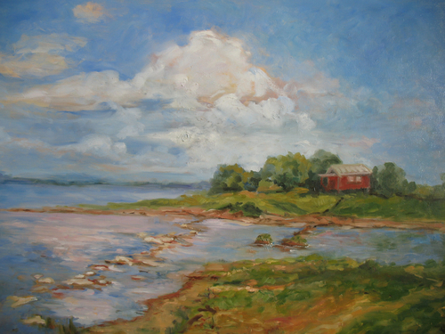 Painting-Landscape-Little Camp on the Big River