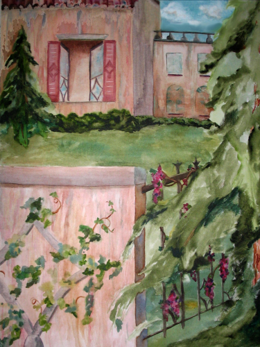 Painting-Landscape-Tuscan Wisteria