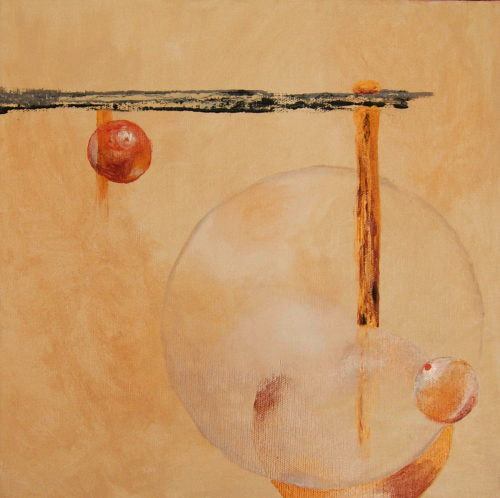 Painting-Spiritual-Bamboo Fountain and Bubbles
