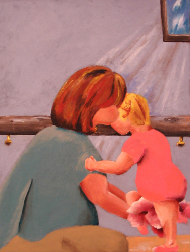 Painting-Figurative-Toddler in Tutu