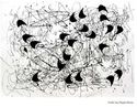 Mixed Media--Non-representationalFrolic in Black and White