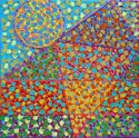 Painting--Oil-AbstractDots and Triangles