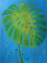 Painting--Oil-BotanicalRaindrops on Philodendrum