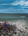 Painting--Acrylic-SeascapeSurf Fishing