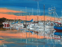 Painting--Acrylic-SeascapeSunset Marina