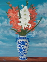 Painting--Acrylic-FloralApricot Glads