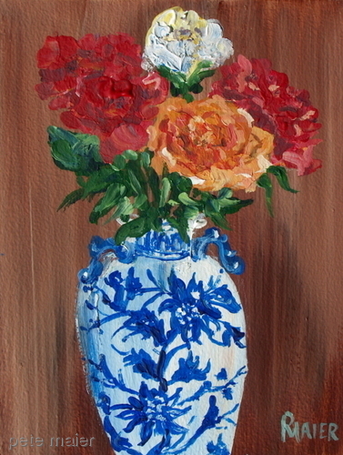 Painting-Floral-Delft Still