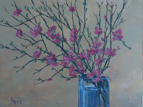 Painting-Floral-Flowering Quince