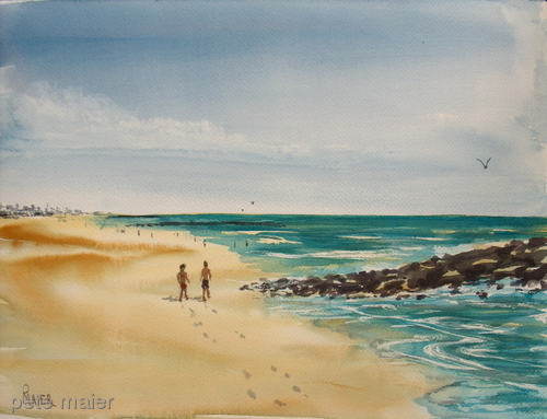 Painting-Seascape-Beach Walk