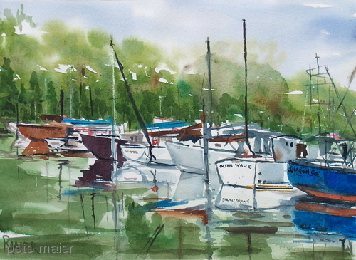 Painting-Seascape-Misty Marina