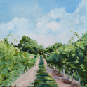 Pastel sky, dunes, East Moriches, Cupsogue Beach Long Island -  Painting