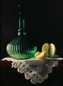 peter foster - Green Glass Bottle and Apple