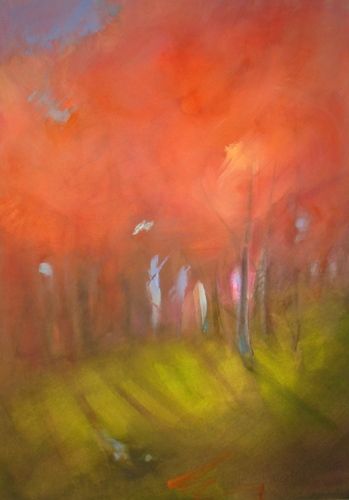 Painting-Watercolor-Through the Trees