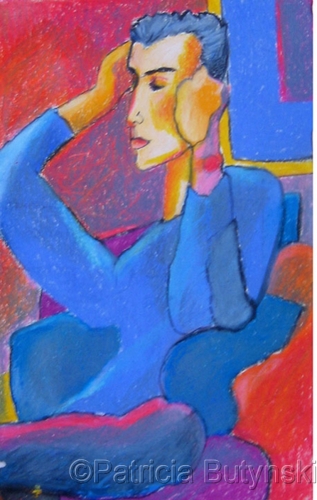 Painting-Pastels-Silently Tired
