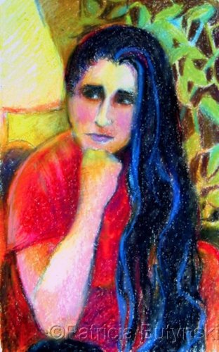 Painting-Letting Down Her Hair