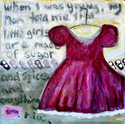 acrylic,girl,pink,text,type,figurative,purple,girly,child,kid,playful,contemporary - Figurative Painting