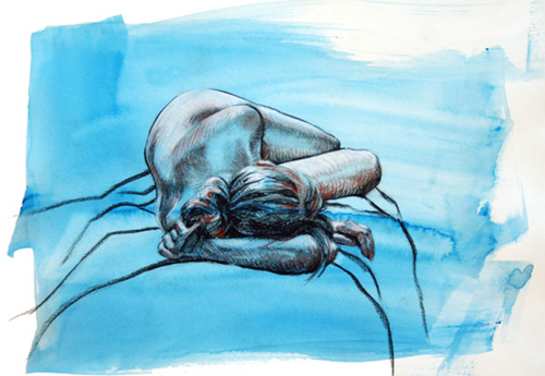 Mixed Media-On Paper-Morning Blues
