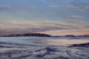 Hannah Phelps, landscape painting, contemporary impressionism, oil painting, Quincy, Massachusetts, New England, water, marsh, beach, tidal flat, low tide, sunset, Boston - Landscape Painting