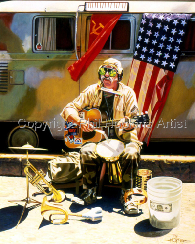 Painting-Figurative-Street Musician