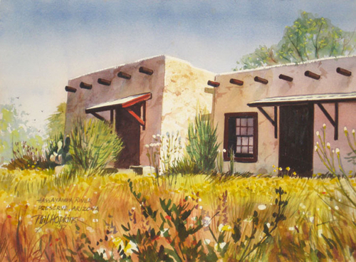 Painting-Botanical-Adobe Cabins