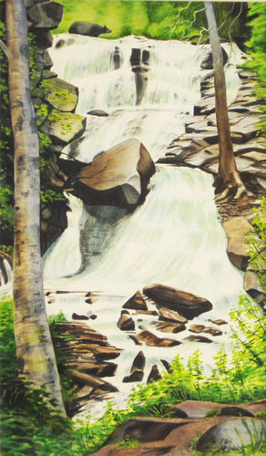 Painting-Landscape-Lost Creek Falls