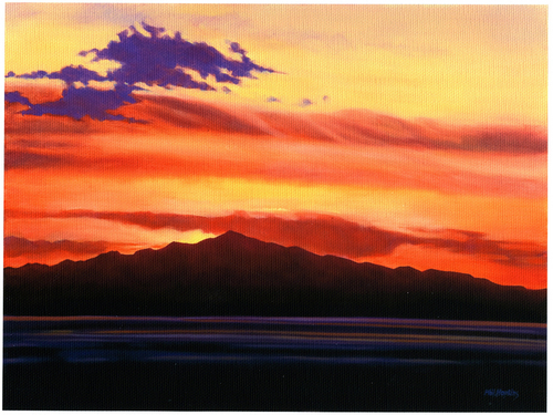 Painting-Western-Frary Peak Sunset