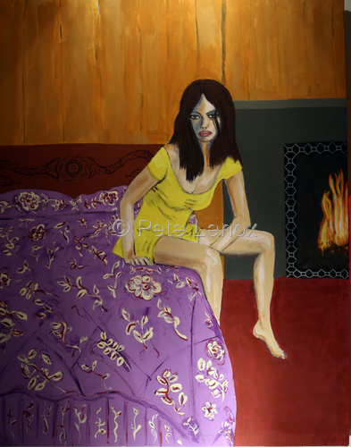 Woman on bed