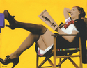 Painting-Miss Demeanor Shows Some Leg