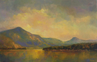 Painting--Oil-LandscapeAfternoon View of Lake George from Hague