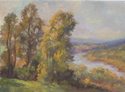 Painting--Oil-ImpressionismEarly Fall River View