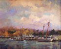 Painting-Fall in Mystic, CT
