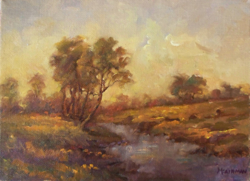Painting-Stream through the Fields