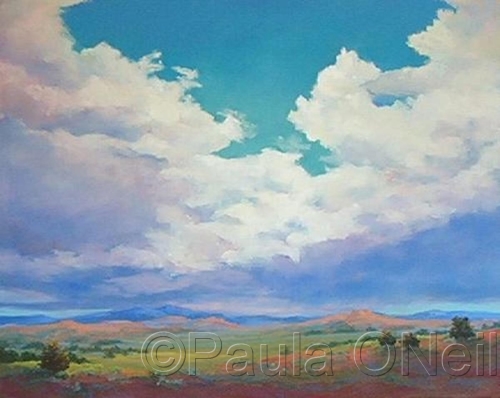 Painting-Landscape-Storm over Los Alamos
