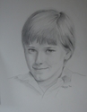 Drawing, portrait, boy's portrait, male portrait, child's portrait, pencil portrait, heirloom portrait, graphite drawing, graphite portrait -  Drawing