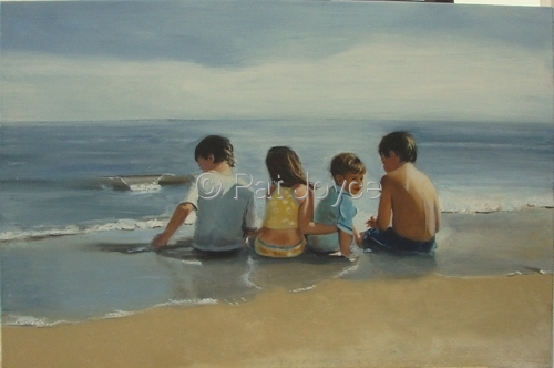 Four Children on the Beach