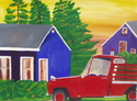 Painting--Acrylic-LandscapeRed Truck